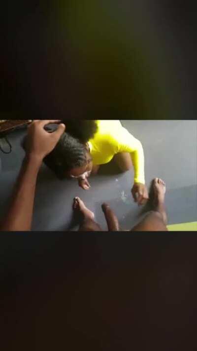 Nut on her Face and put it back in her Throat👏🏿😋💦