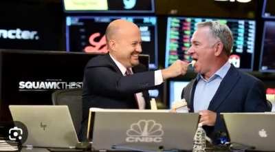 Did anyone else catch this when CNBS came back from commercial this morning?