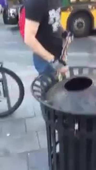 Let us all remember this proud boy, being mercilessly heckled by that mean antifascist woman!