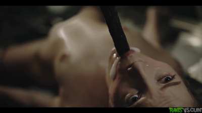 Hot blonde extreme CUMFLATED by tentacle monster