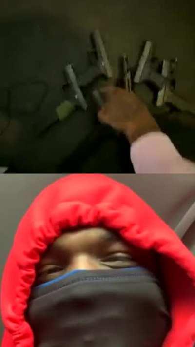 KC Money(FW069) On Live With DMG Lil Deuce Showing Pipes.