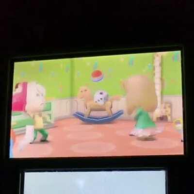 Nagito and Sonia fighting in tomodachi life for nearly a minute