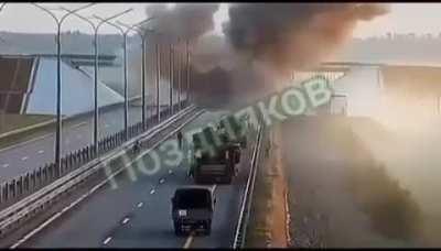 Russian airstrike destroying Wagner equipment on the M4 highway