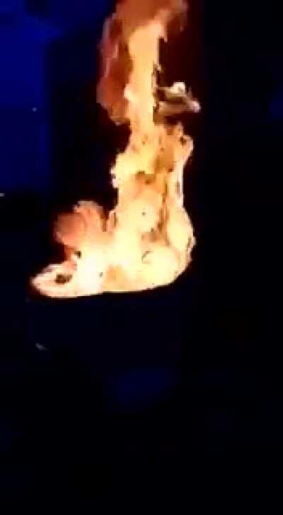 HMFT after diving in a water/fire barrel