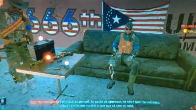 Paródia do Bolsonaro no Cyberpunk 2077