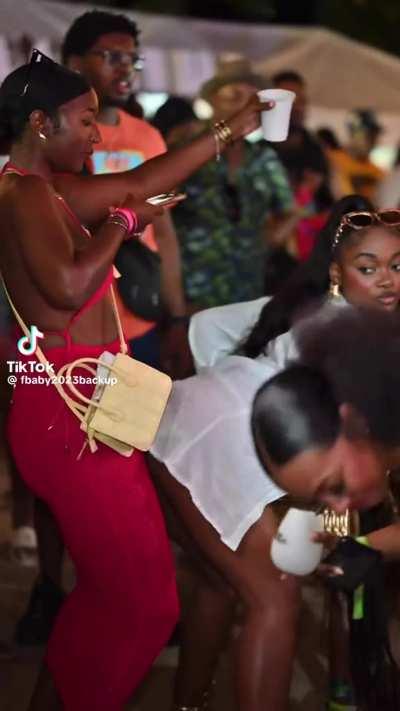 Lesbian humping her friend at Party