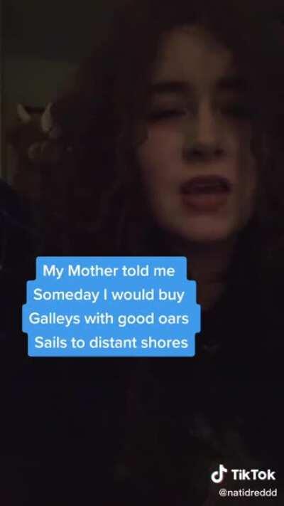 First time I encounter this song performed not by men. And it’s beautiful.