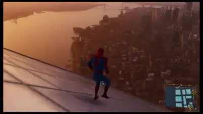 When you get bit by a spider and can now climb on roofs but still shit your pants because of the height #spiderman
