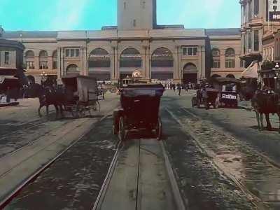 San Francisco en 1906, antes del terremoto (coloreado, sonorizado y en muy alta calidad)