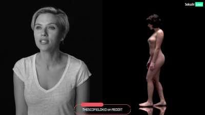 Scarlett Johansson Clothed vs Unclothed