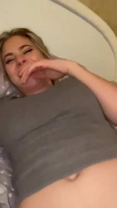 Watch my embarrassed face after he cums in my tight pussy 😈💦👅