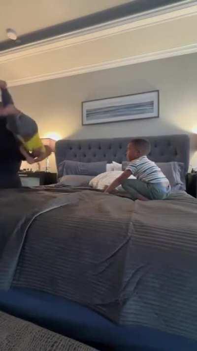 Dad Has A Wrestling Match With His Boys