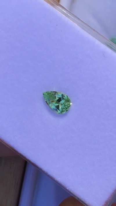 Merilani  mint garnet (aka Tsavorite ) garnet good clarity excellent luster 0.95 xr 7.5x5.2 $450 plus shipping