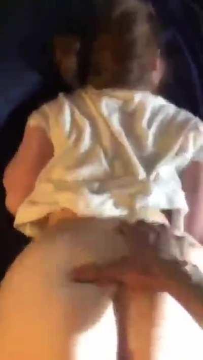 Passionate interracial doggy