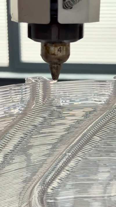 6 mm line width, 2 mm layer height - lovely transparency from rPETG EN13501 (Bs1-d0)!