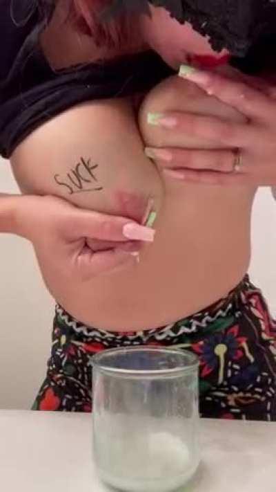 Squeeze me, suck me, drink me all up