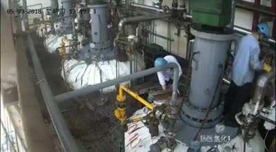 Using a lighter to look into a high pressure oxygen rich container