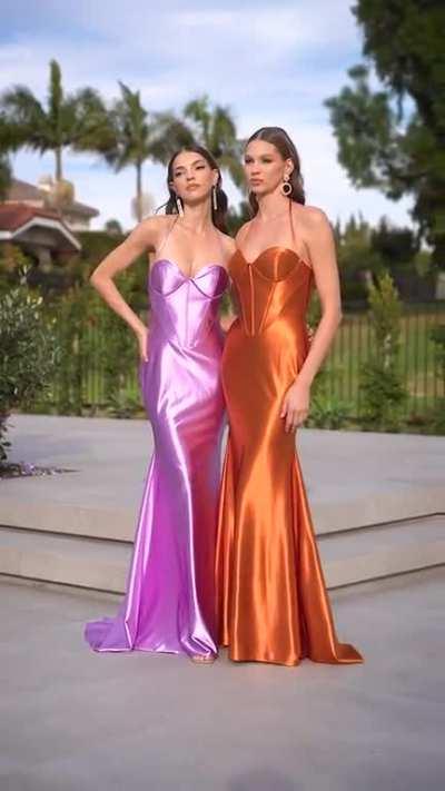 Purple silk gown video for Ladivine