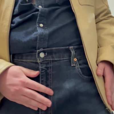 The feeling of denim on my cock makes me so horny