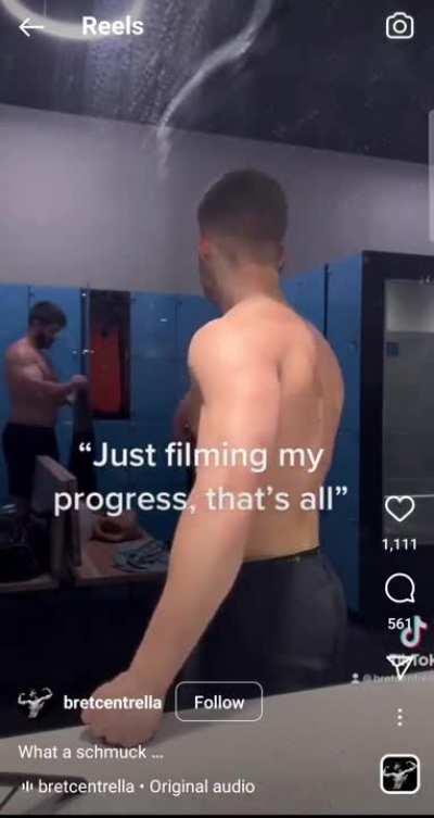 Film your progress in a different part of the gym where others aren't apart of your 