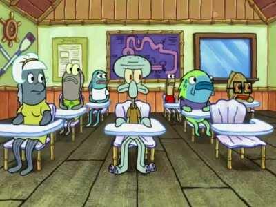 SpongeBob is doing strange things