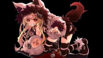 Just Watame wagging her tail