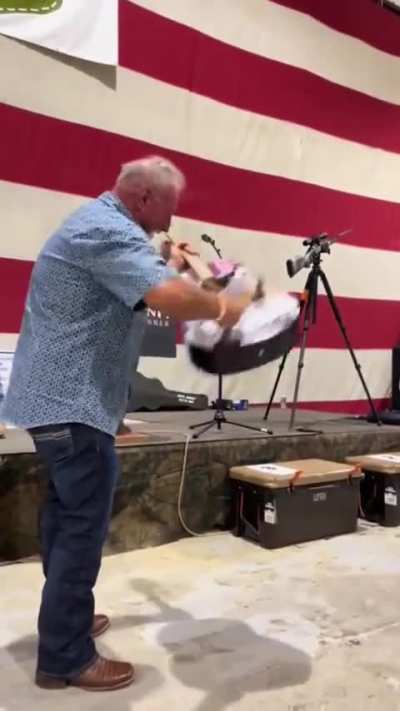 A man spent $4,000 at an Auction to Smash a Taylor Swift Guitar Out of Spite