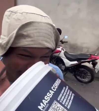 Couple of bros having a laugh.