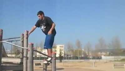 WCGW doing a backflip in a children's playground?