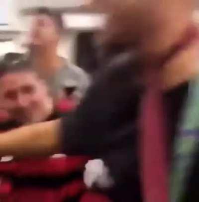 This little girl was crying on the subway so this group of guys started singing baby shark to cheer her up