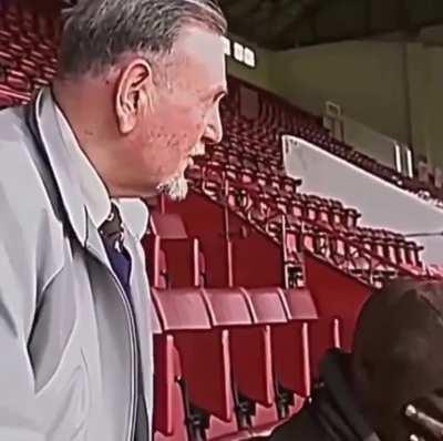 Ian Wright meets his former teacher. He describes him as “the first positive male figure in his life”