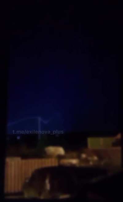 That night, the SAM tried to shoot down a Ukrainian long-range drone, but the anti-aircraft guided missile stopped being guided and fell.