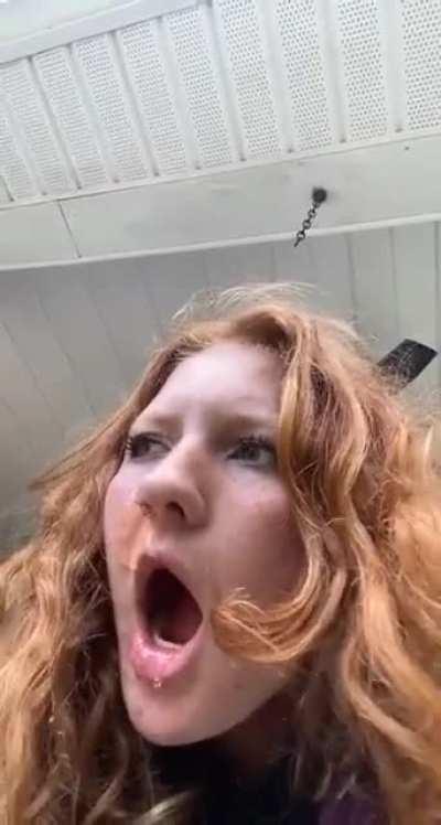 WCGW biting a jelly fruit open