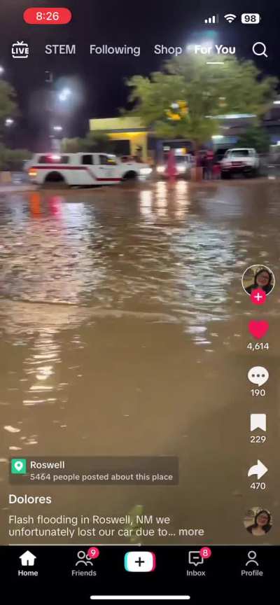 McDonald’s in Roswell, NM kick out flood survivors, who lost nearly everything, for trying to take shelter during an active flash flood