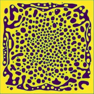 Simulation of an aqueous polymer solution undergoing a phase transition.