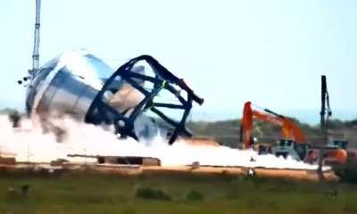 Boston Dynamics Spot (SpaceX Zeus) working in the aftermath of SN7 source LabPadre