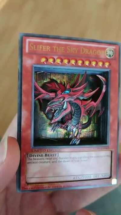 3D Yu-Gi-Oh Card: Slifer the Sky Dragon. The first and Longest boy.