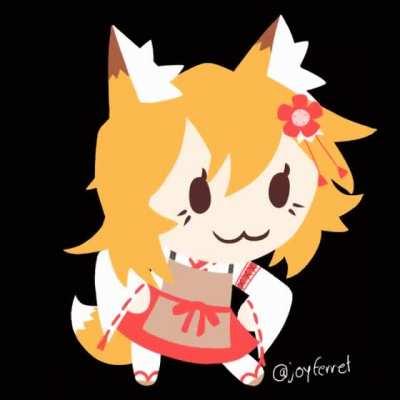 When the Demon girls are too much for Helltaker he gets some pampering of his own from Senko-san