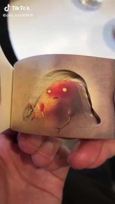 A flip book carved into the third dimension