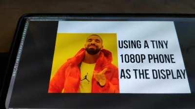 Visiting my parents and couldn't bring my monitors so had to make do