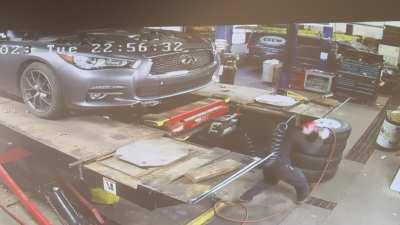 When doing an oil change, always check the height of your lift