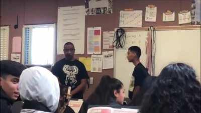 Music teacher gets in a brutal fight with a student.