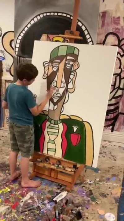 10 year old artist Andres Valencia