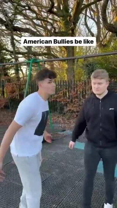 English Chads recreate American bullying