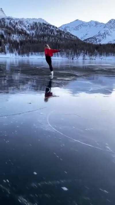 Ice skating in Graubünden, Switzerland by Celine!