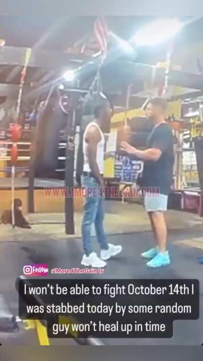 Blueface gets stabbed while boxing in gym