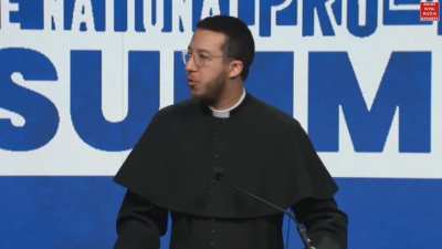 That's right fellas, the Nazi Salute is going mainstream (This is happening at the National Pro-Life Summit)