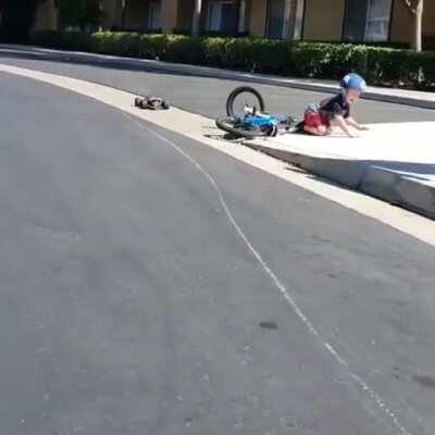 Dad Hits Kid On Bike With Remote Control Car