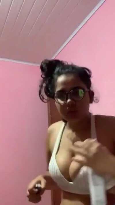 Attempting to breathe like a dragon for social media clout.