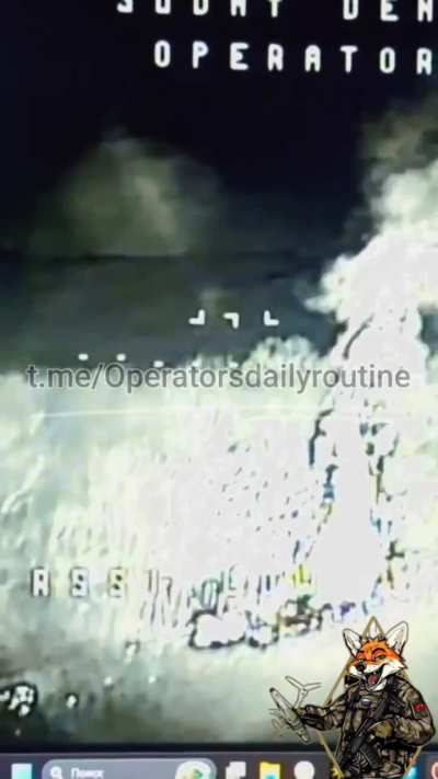 Russian fiber optic fpv drone strike an Ukrainian pickup truck